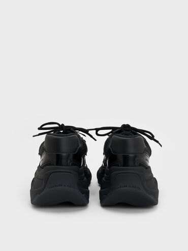 Sneakers Chunky Flower-Embellished Gaskell, Black, hi-res