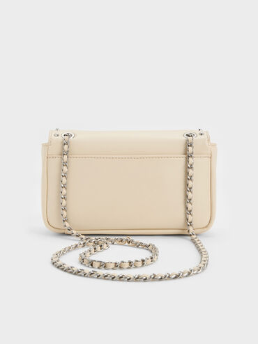 Tas Bahu Studded Arwen, Beige, hi-res
