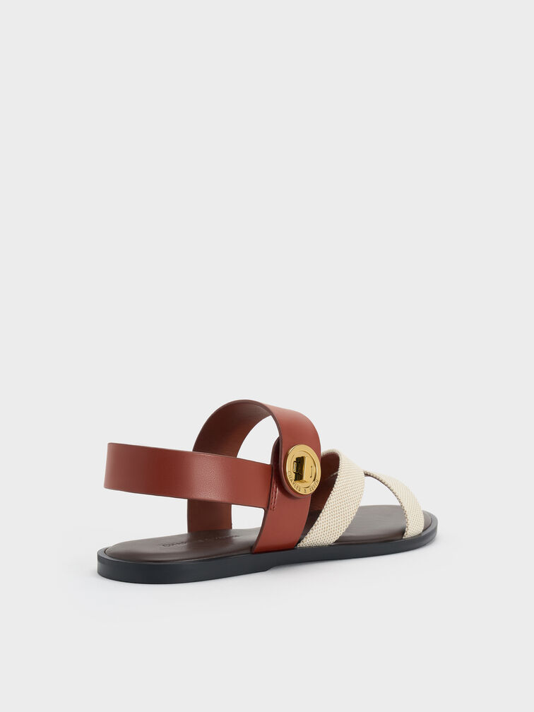 Sandal Strappy Turn-Lock Yara Canvas, Multi, hi-res