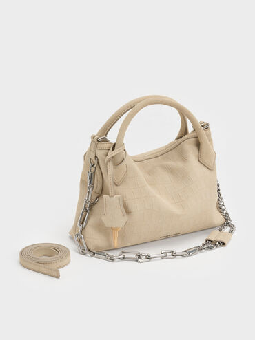 Tas Tote Chain Delfina Mini, Dusted Oat, hi-res