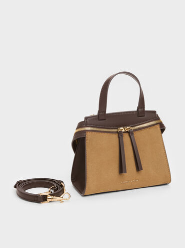 Tas Top Handle Pansy Trapeze Two-Tone, Sahara Sand, hi-res