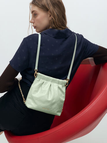 Duo Chain-Handle Two-Way Backpack, Mint Green, hi-res