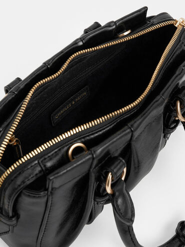 Britton Top Handle Tote Bag, Black, hi-res