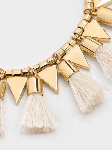 Orelia Tassel Bracelet, Cream, hi-res