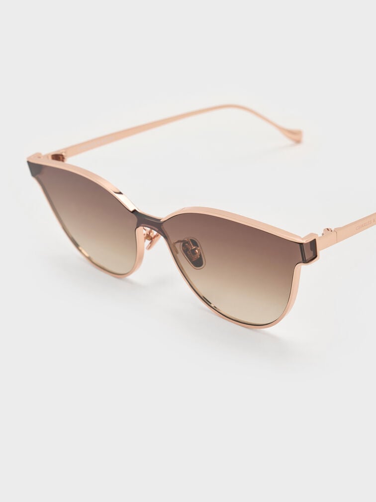 Ginny Cat-Eye Sunglasses, Rose Gold, hi-res