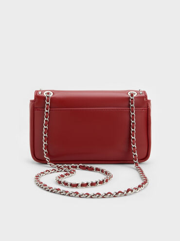 Tas Bahu Studded Arwen, Red, hi-res