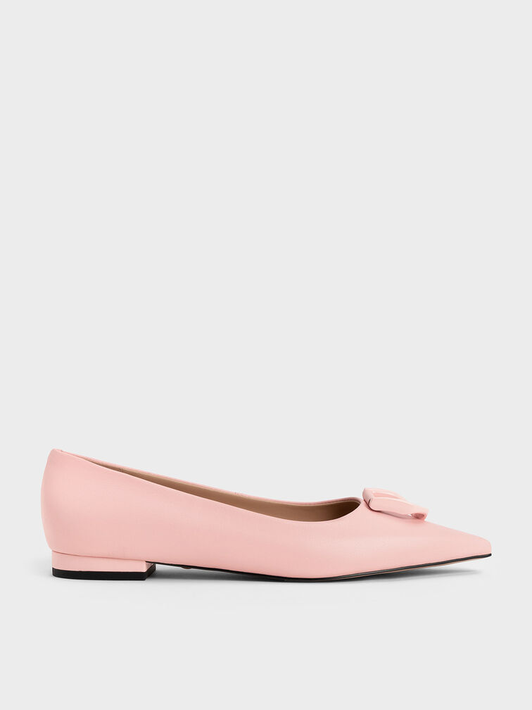 Sepatu Ballerinas Gabine Patent Leather, Pink, hi-res