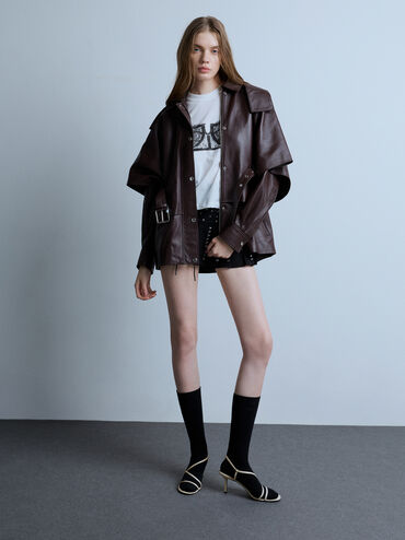 Strappy Stiletto-Heel Slingback Sandals, Chalk, hi-res