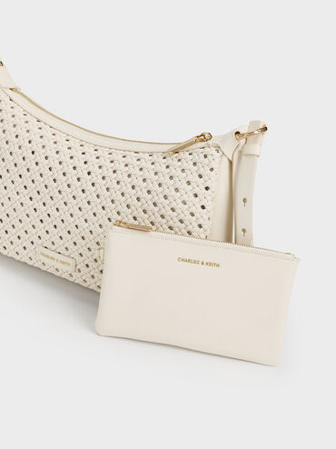 Tas Bahu Woven Calla, Cream, hi-res