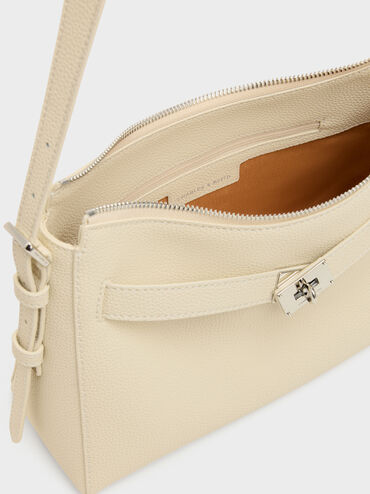 Tas Bahu Dinora Belted, Chalk, hi-res