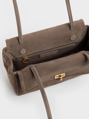 Tas Tote Quilted Apfra, Stone Grey, hi-res