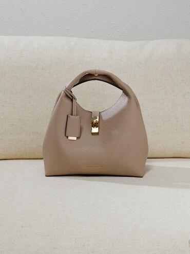 Tas Bucket Turn-Lock Chance, Taupe, hi-res