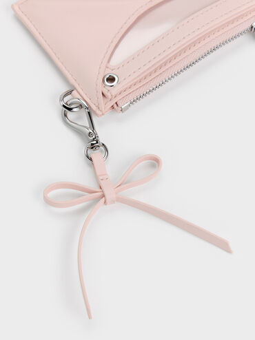 Card Holder Panelled Bow Hazel, Soft Pink, hi-res