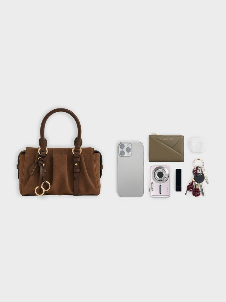 Britton Top Handle Tote Bag, Mocha Brown, hi-res