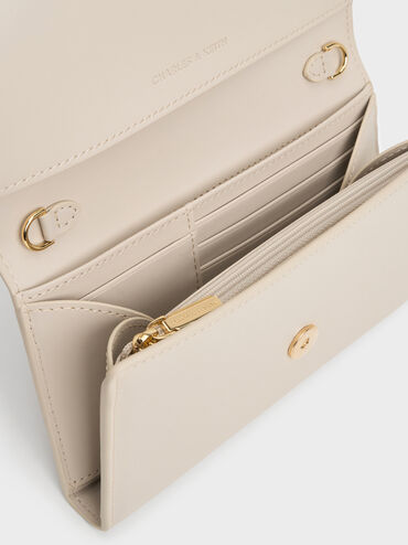 Dompet Panjang Magnetic Front Flap, Ivory, hi-res
