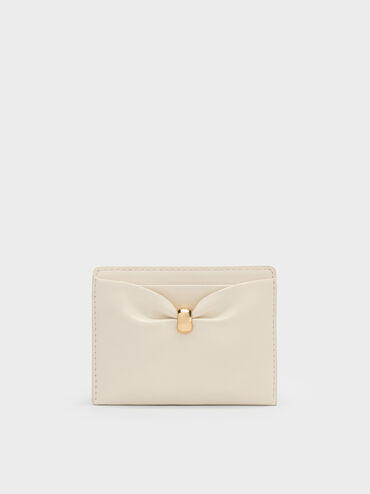 Card Holder Halsey Ruched, Cream, hi-res