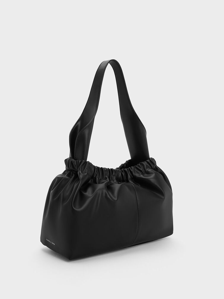 Tas Slouchy Ally Ruched Large, Noir, hi-res