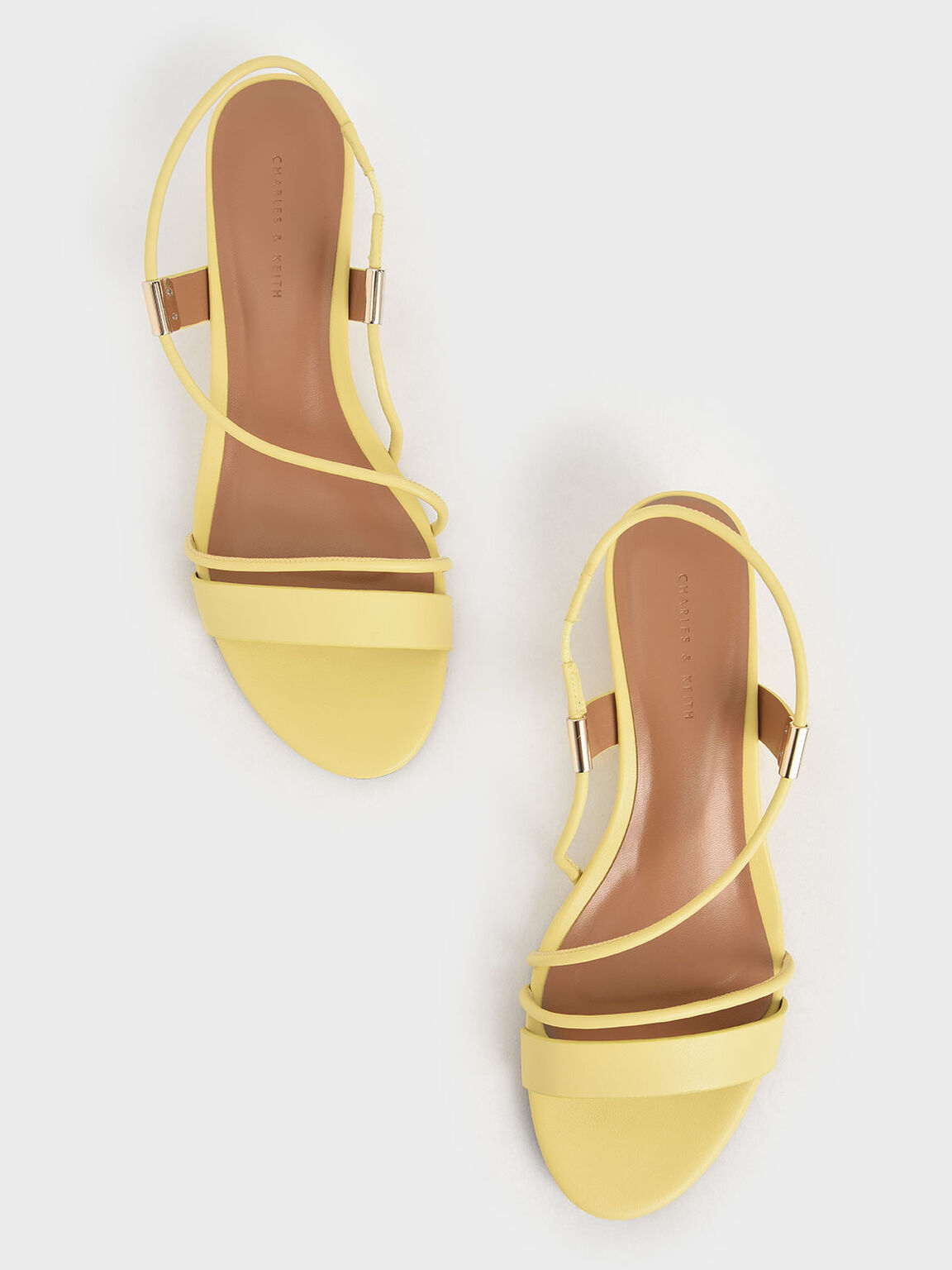 Strappy Slingback Wedges, Yellow, hi-res