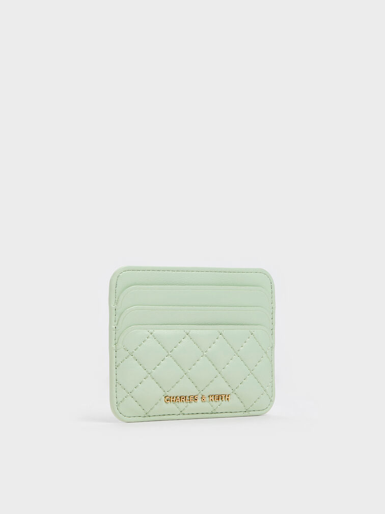 Card Holder Quilted Cleo, Mint Green, hi-res