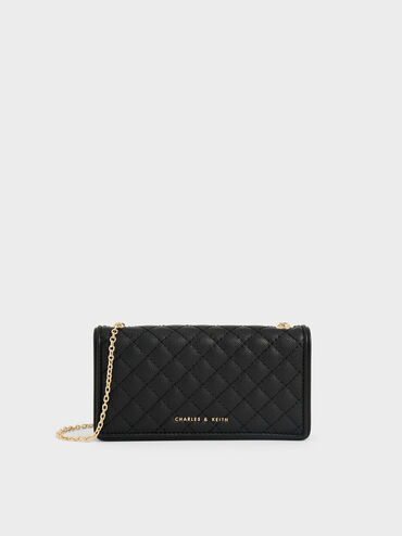 Pouch Quilted, Black, hi-res