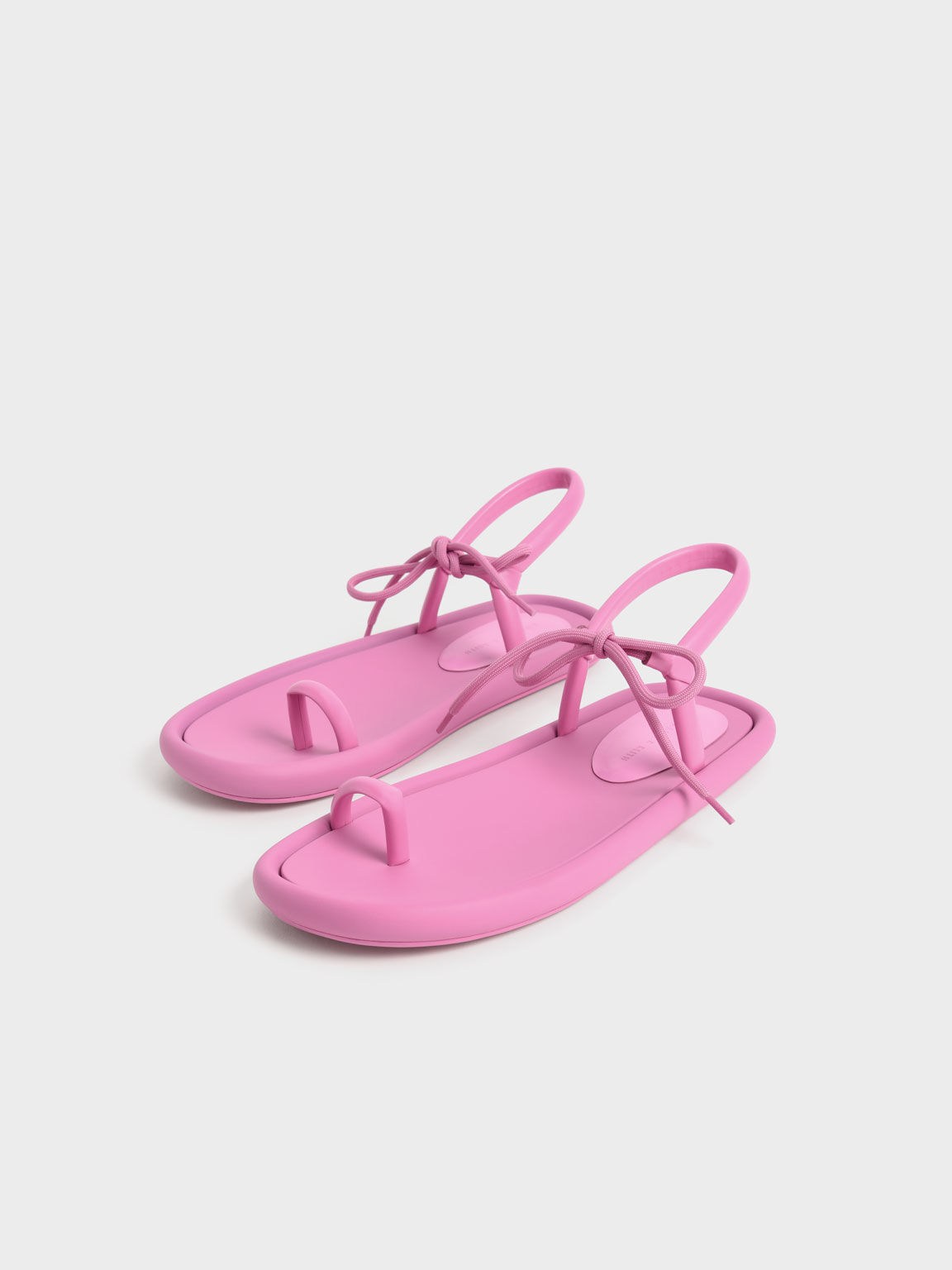 Sandal Austell Bow-Tie Toe-Ring Padded, Pink, hi-res