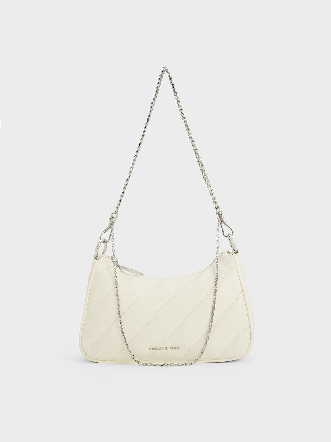 Charles and keith shop textured chain handle bag