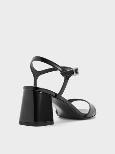 Patent Ankle-Strap Block-Heel Sandals, Black Patent, hi-res