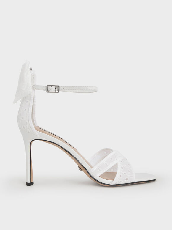 The Bridal Collection: Sandal Blythe Broderie Anglaise Leather, White, hi-res