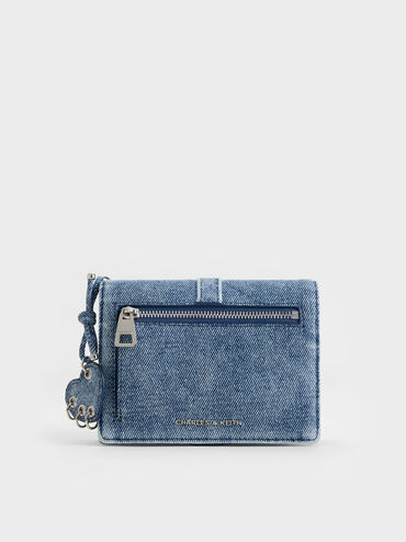 Dompet Holder Paspor Belted Heart Rey Denim, Denim Blue, hi-res