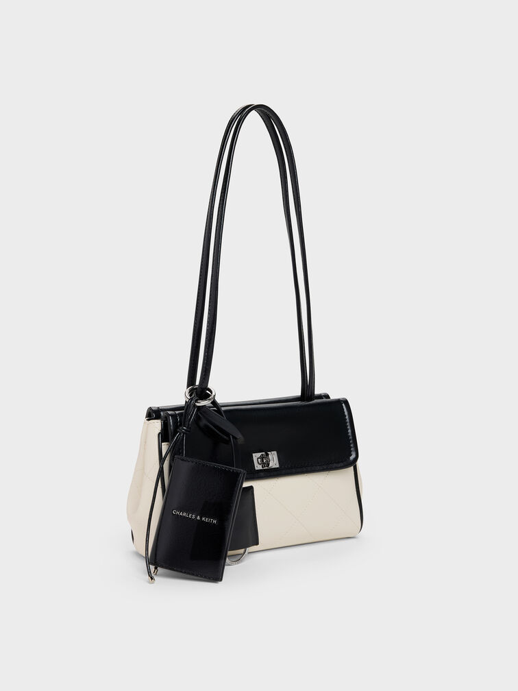 Tas Tote Quilted Apfra Two-Tone, Multi Cream, hi-res