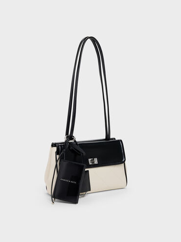 Tas Tote Quilted Apfra Two-Tone, Multi Cream, hi-res