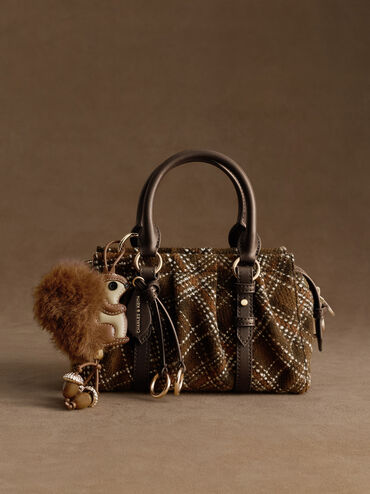 Tas Tote Top Handle Checkered Britton, Multi, hi-res