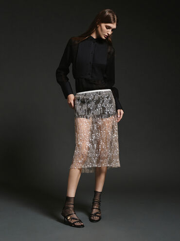 Adema Leather Strappy Heeled Mules, Black, hi-res