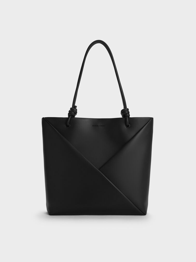 Midori Geometric Tote Bag, Jet Black, hi-res