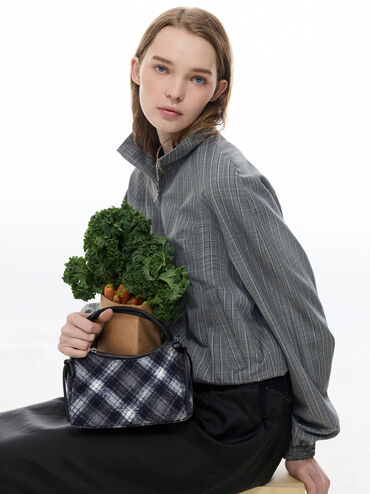 Tas Top Handle Hazel Checkered, Multi, hi-res