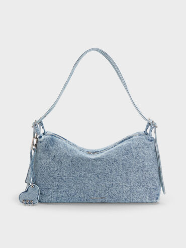 Tas Bahu Slouchy Rey Denim, Denim Blue, hi-res