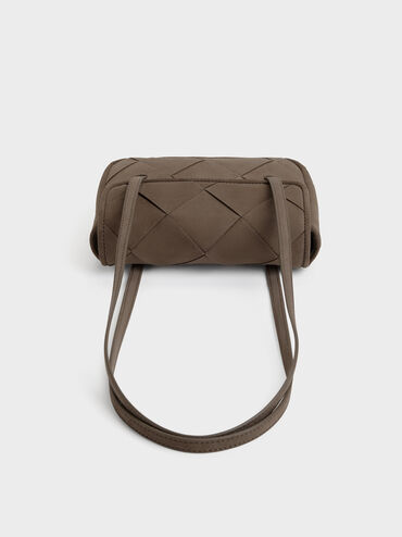 Tas Bahu Meribel Woven, Stone Grey, hi-res