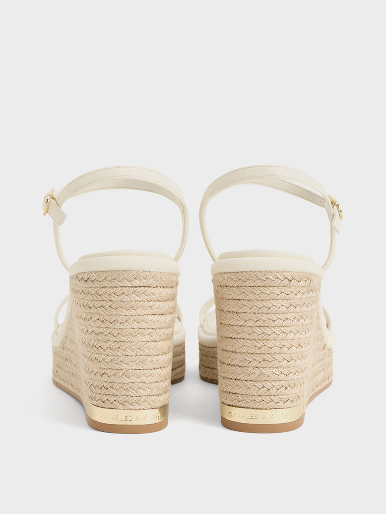Sepatu Wedges Espadrille, Cream, hi-res