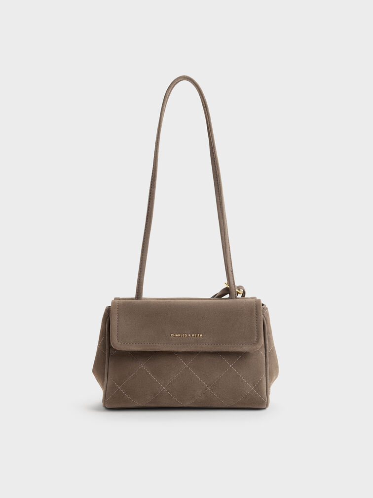 Tas Tote Quilted Apfra, Stone Grey, hi-res