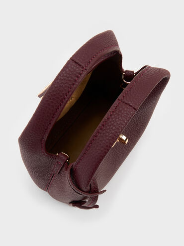 Tas Bucket Turn-Lock Mini Chance Mini, Wineberry Red, hi-res