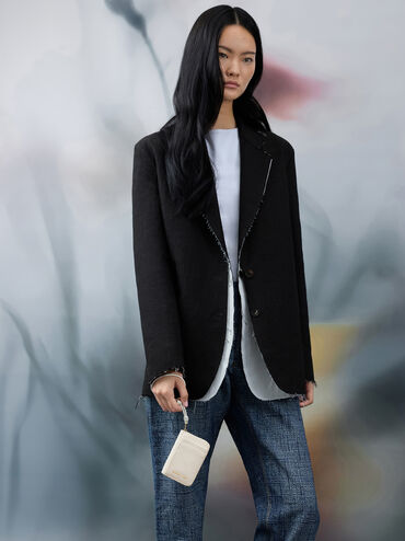 Apfra Quilted Wristlet, Cream, hi-res