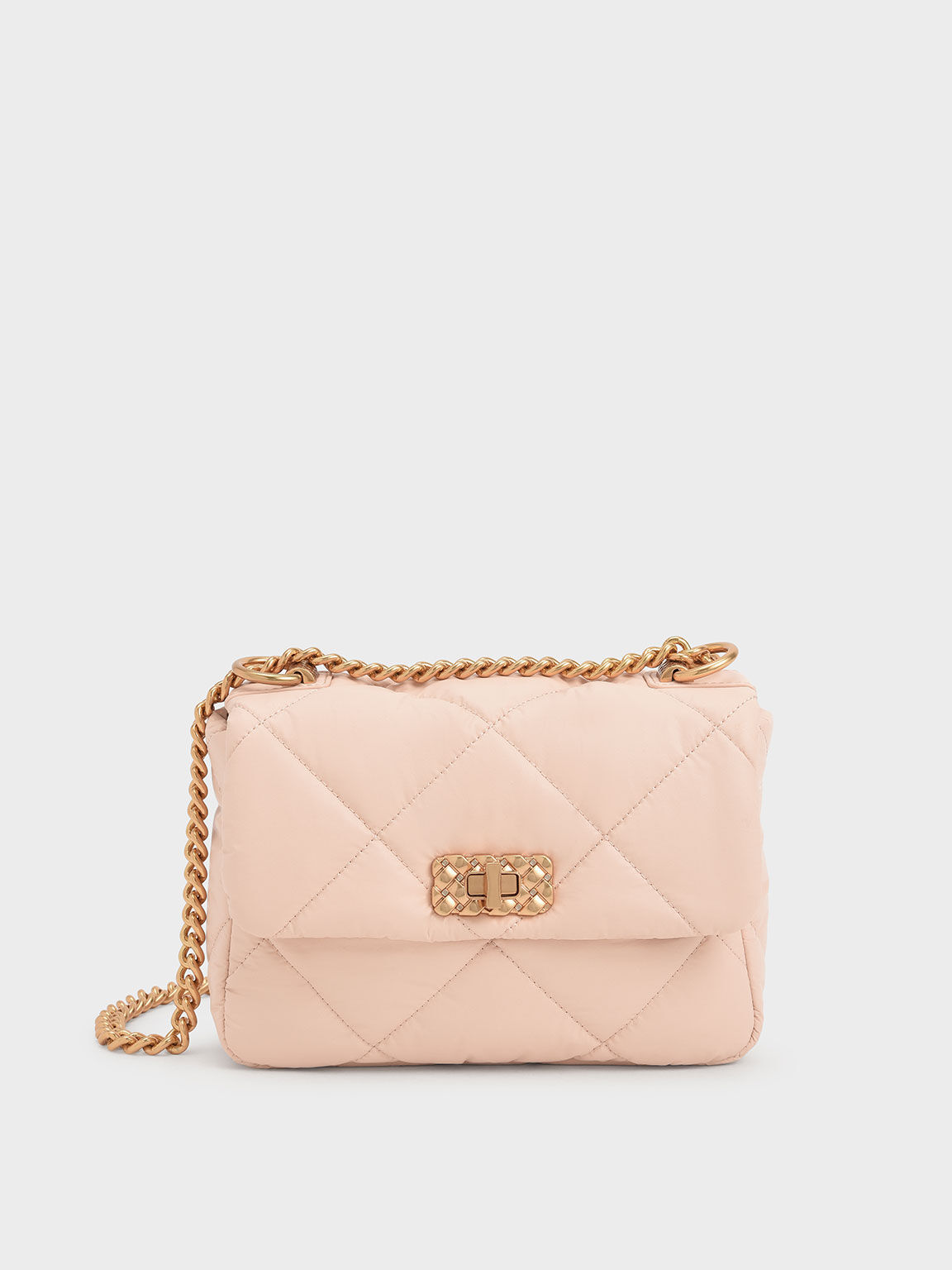 Paffuto Padded Shoulder Bag, Light Pink, hi-res
