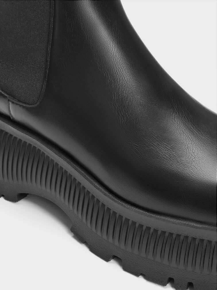 Darra Ridged-Sole Ankle Boots, Black, hi-res