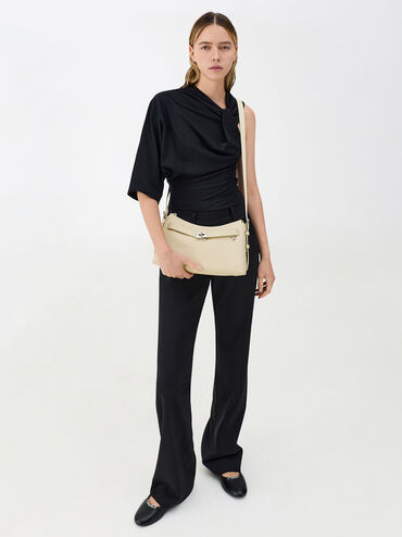 Tas Bahu Dinora Belted, Chalk, hi-res