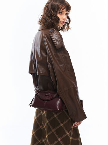 Tas Top Handle Noane, Wineberry Red, hi-res