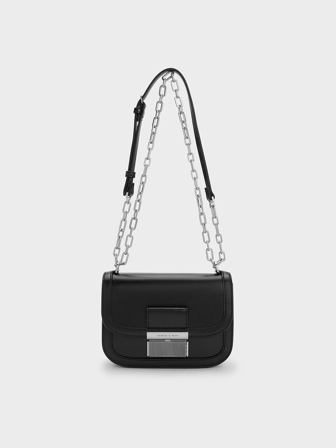 Black crossbody cheap chain strap