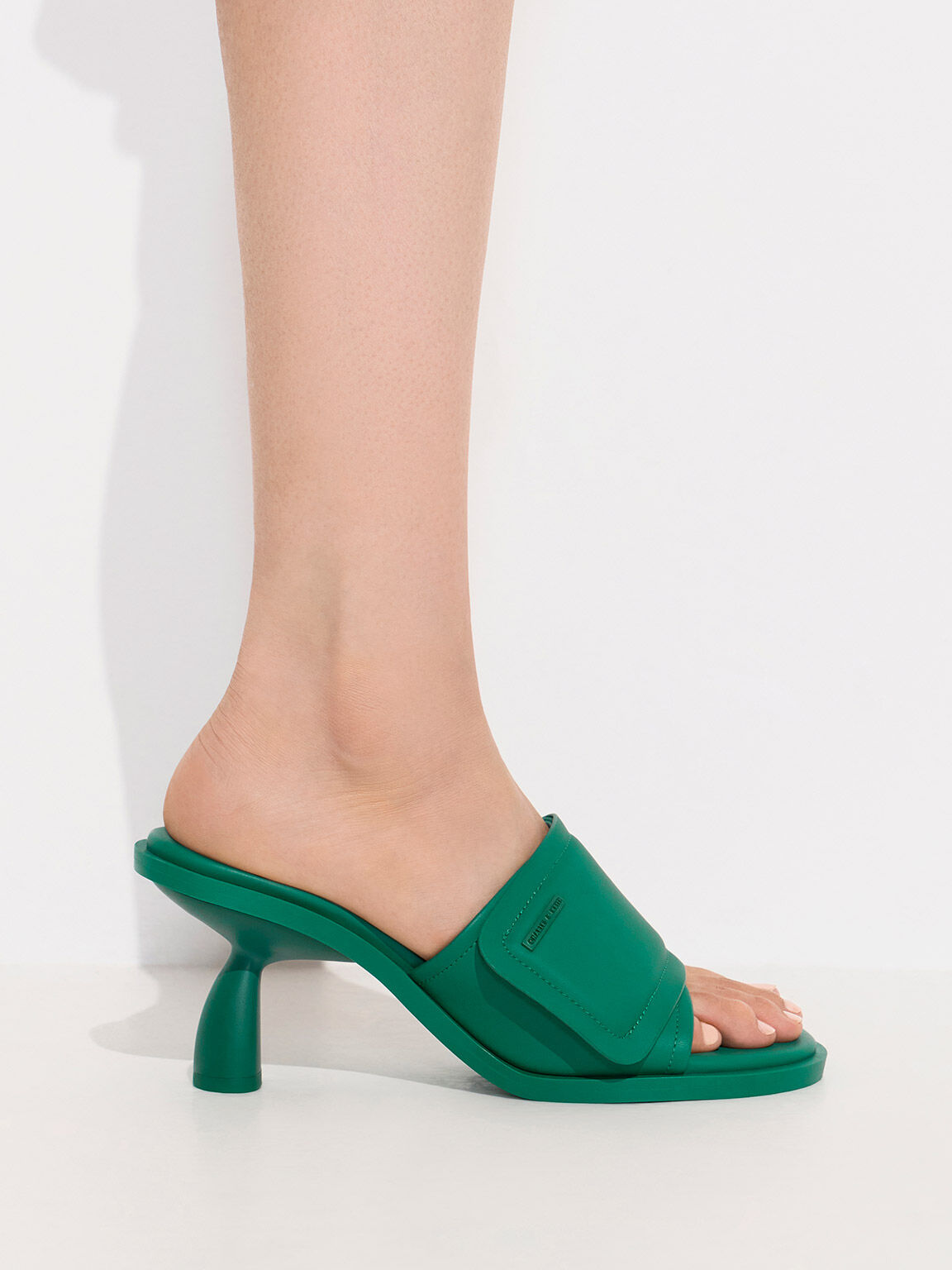 Green mule shoes on sale