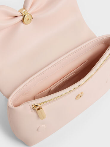 Tas Bahu Halsey Chain Ruched, Soft Pink, hi-res