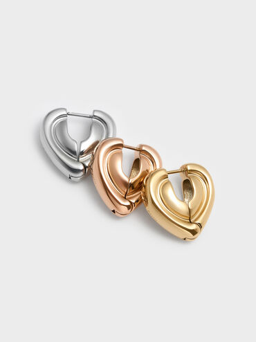 Anting Huggie Annalise, Silver, hi-res