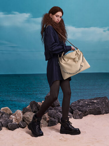 Tas Tote Chain Delfina, Dusted Oat, hi-res